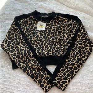 Cropped quarter zip pullover